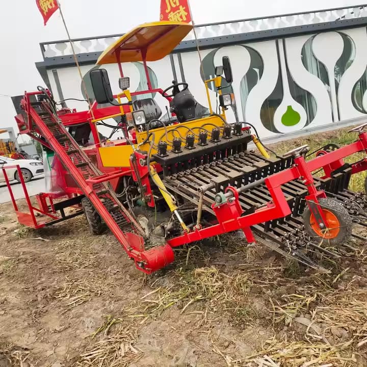 Topeltridade mini traktor paigaldatud küüslauk magusa küüslauk Murphy porgandi ingverikompester
